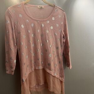 Pink polka dot sweater